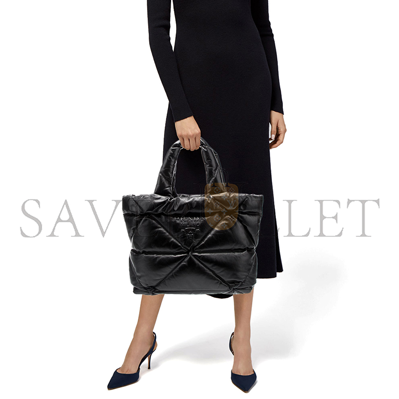 PRADA NAPPA LEATHER PADDED SOFT TOTE 1BG411 (38*34*14cm)